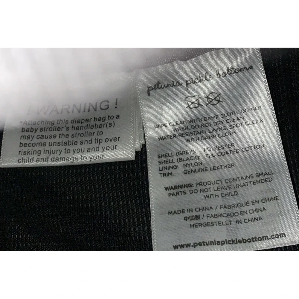 Baby Bag Petunia Pickle Bottom Diaper Mom Dad Backpack Gray Black Minimal